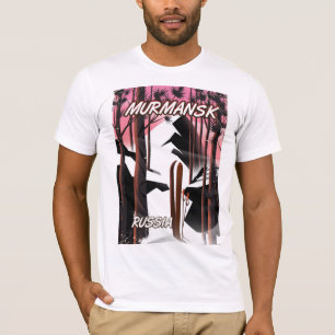 Camiseta Cartel de viaje ruso de Murmansk