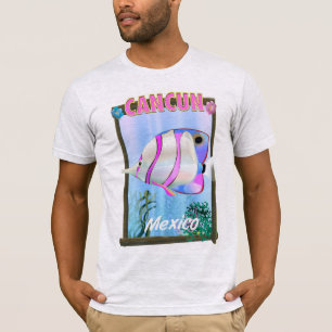 Camiseta Cartel de viaje tropical mexicano de Cancun