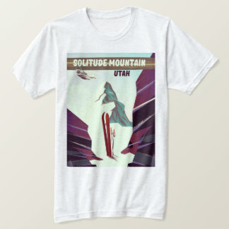Camiseta Cartel de viaje vintage de la montaña Solitude Uta