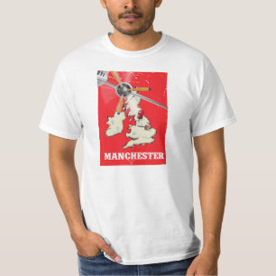 Camiseta Cartel de viaje vintage de Manchester