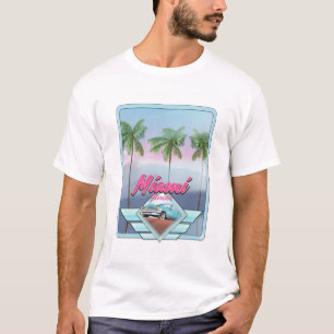 Camiseta Cartel de viaje vintage de Miami Florida