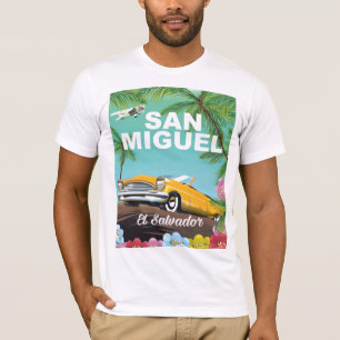 Camiseta Cartel de viaje vintage de San Miguel El Salvador