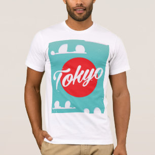 Camiseta Cartel de viaje vintage de Tokio sol naciente