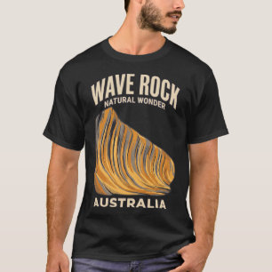 Camiseta Cartel de viaje vintage de Wave Rock Australia Ret