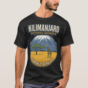 Camiseta Cartel de viaje vintage Monte Kilimanjaro Tanzania
