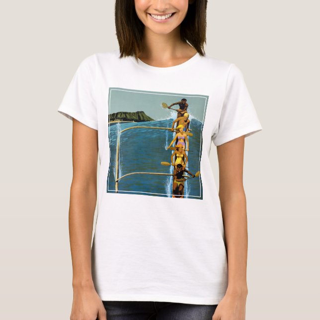Camiseta Cartel De Viajes De United Air Lines A Hawaii (Anverso)