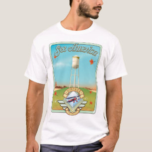 Camiseta Cartel de vuelo al estilo vintage de los 50 para v