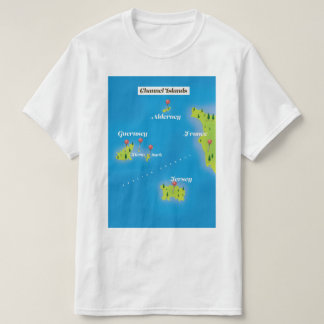 Camiseta Cartel del mapa de las Islas del Canal.