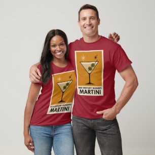 Camiseta Cartel estilo mitad de siglo moderno Martini