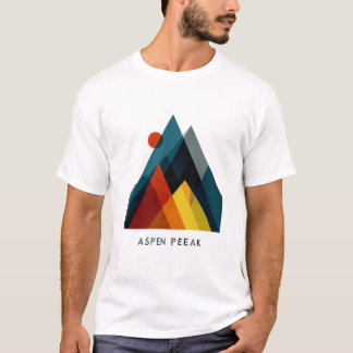Camiseta Cartel geométrico de montaña de Aspen Peak de medi