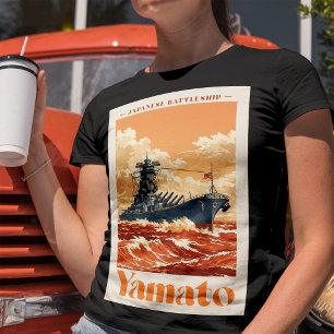 Camiseta Cartel marítimo vintage del acorazado japonés Yama