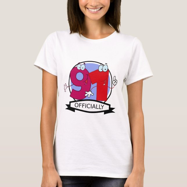 Camiseta Cartel oficial de cumpleaños 91 (Anverso)