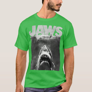 Camiseta Cartel retro de ataque de tiburón con negativo de