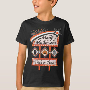 Camiseta Cartel Retro Vintage de Halloween – Truco o Truco