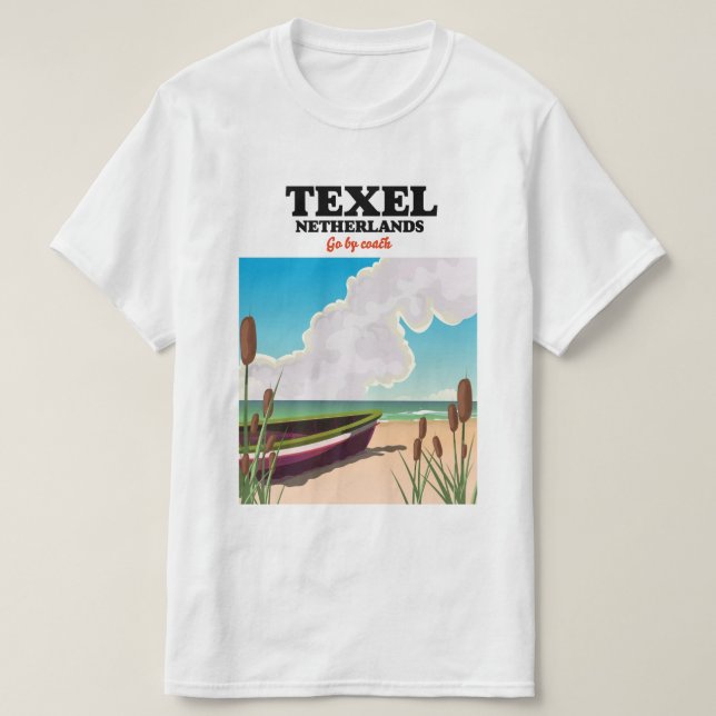 Camiseta Cartel sobre viajes en los Países Bajos (Diseño del anverso)