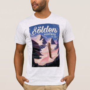 Camiseta Cartel vintage de esquí de Sölden Austria