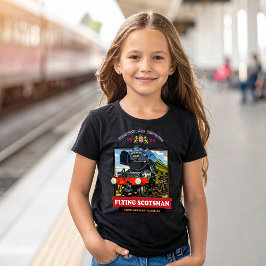 Camiseta Cartel vintage de la locomotora de vapor Flying Sc
