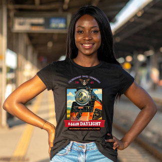 Camiseta Cartel vintage de la locomotora de vapor SP GS-4 D