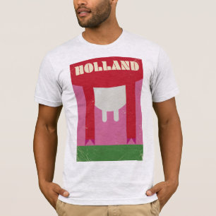 Camiseta Cartel vintage de viaje de vaca lechera de Holanda