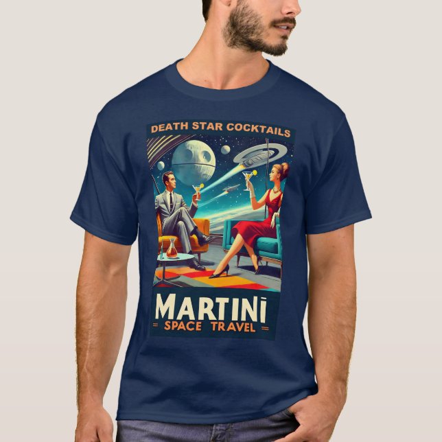 Camiseta Carteles de viaje espacial Martini Estrella de la  (Anverso)