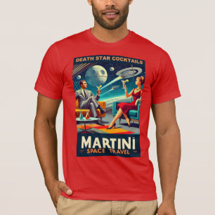 Camiseta Carteles de viaje espaciales Martini Tragos de la