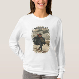 Camiseta Carteros alpinos que usan el esquí
