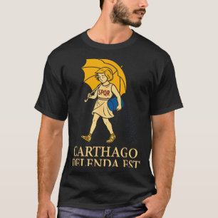 Camiseta Carthago Delenda Est Vestimenta Divertida de Histo