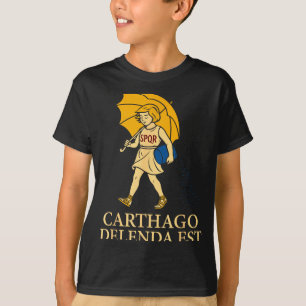 Camiseta Carthago Delenda Est Vestimenta Divertida de Histo