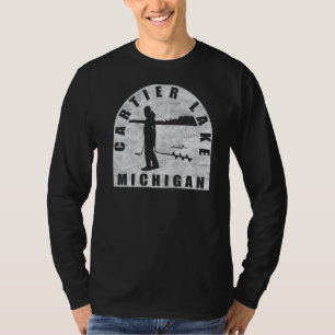 Camiseta Cartier Lake Ice Fishing Michigan