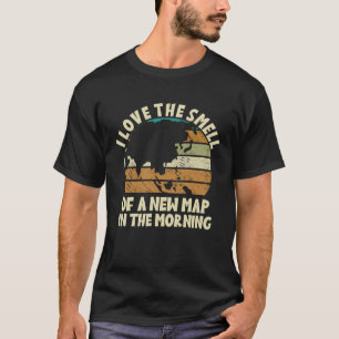 Camiseta Cartografía de cartografía cartográfica de viajero