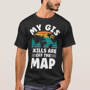 Camiseta Cartografía de la topografía cartográfica geógrafa