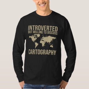 Camiseta Cartografía Geografía Mapeo Cartografía