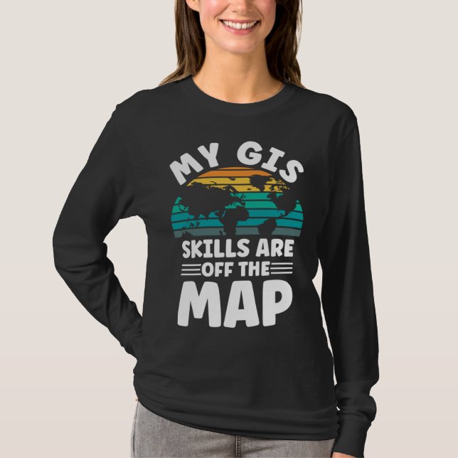 Camiseta Cartography Topography Mapping Geographer (Anverso)