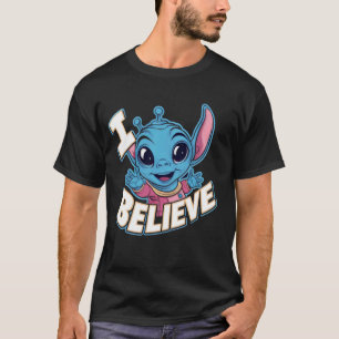 Camiseta cartón de Alien divertido Believer World UFO Day 1