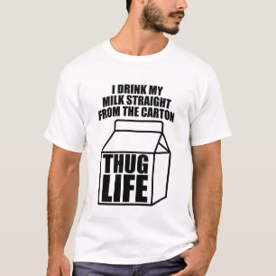 Camiseta Cartón de la leche de la vida de Thug