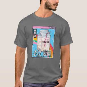 Camiseta Cartón de leche Arcoiris Japón estilo 80 Otaku Vap