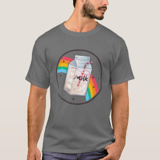 Camiseta Cartón de leche Arcoiris Japón estilo Otaku 80 Vap