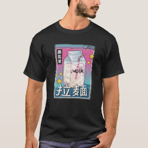 Camiseta Cartón de leche Digital Japón Estilo 80 Otaku Anim