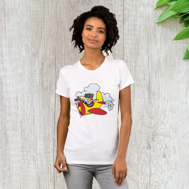 Camiseta Cartoon Airplane Womens T-Shirt (Subido por el creador)