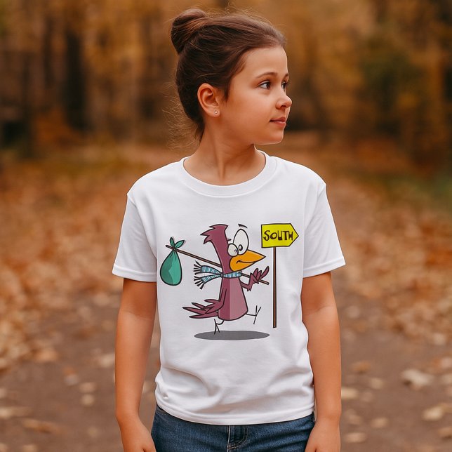 Camiseta Cartoon Bird Travelling South T-Shirt (Subido por el creador)