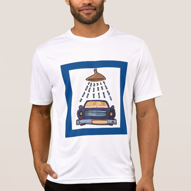 Camiseta Cartoon Blue Car Wash Vintage Auto Detailing (Anverso)