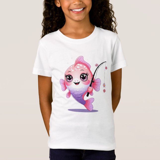 Camiseta Cartoon Fish T-Shirt for Girls (Anverso)