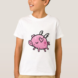 Camiseta Cartoon Flying pig