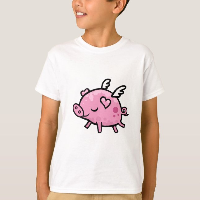 Camiseta Cartoon Flying pig (Anverso)