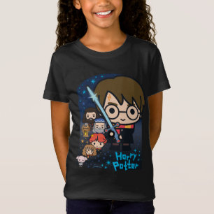 Camiseta Cartoon Harry Potter Cámara de los Secretos Gráfic