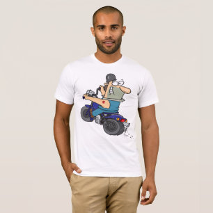 Camiseta Cartoon Man On A Motorcycle Mens T-Shirt