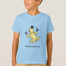 Camiseta Cartoon Morse Code for Kids!  Letter A "H"