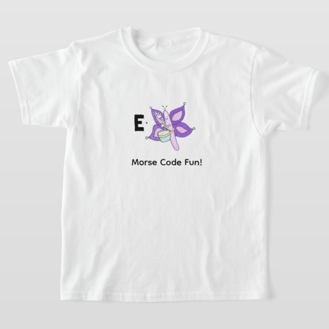 Camiseta Cartoon Morse Code for Kids!  Letter E (Distribución)