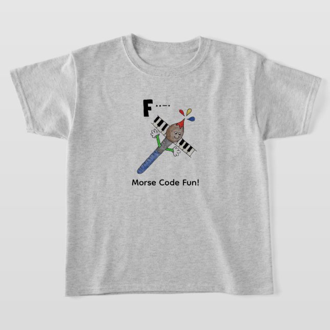 Camiseta Cartoon Morse Code for Kids!  Letter "F"   (Distribución)