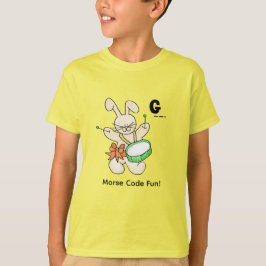 Camiseta Cartoon Morse Code for Kids!  Letter "G"